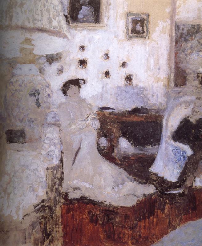 Edouard Vuillard Under the desk lamp of conversation oil painting picture